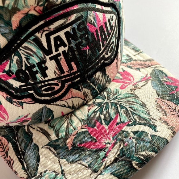Vans Off The Wall Classic Unisex Snap Back Trucker Hat Hawaiian Tropical Floral - Picture 5 of 11